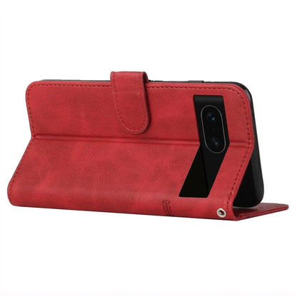 For Google Pixel 8a Case Leather Wallet Stand Calf Texture Mobile Phone Cover