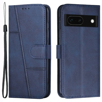 For Google Pixel 8a Case Leather Wallet Stand Calf Texture Mobile Phone Cover