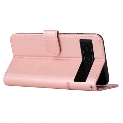 For Google Pixel 8a Case Leather Wallet Stand Calf Texture Mobile Phone Cover