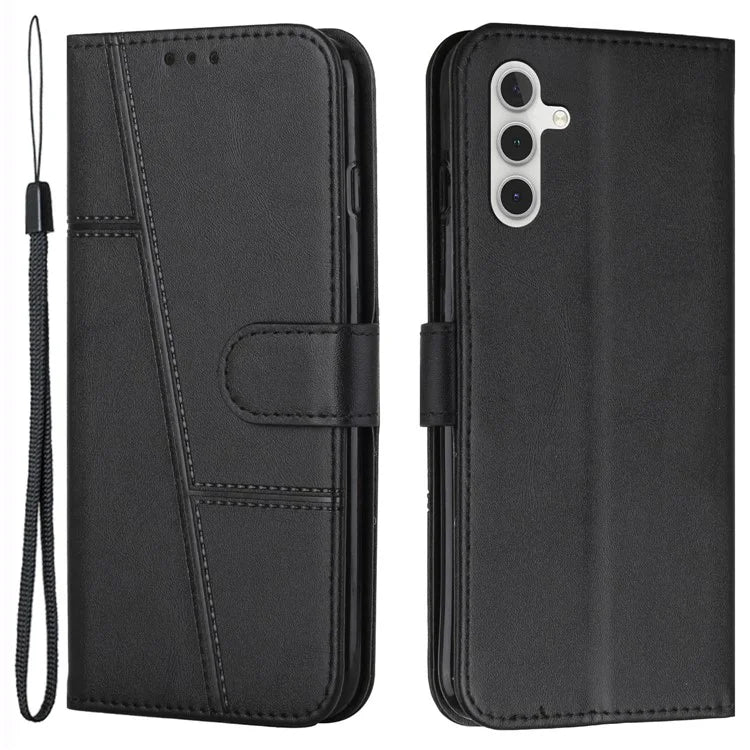 For Samsung Galaxy S24+ Cell Phone Case PU Leather Drop-proof Cover with Wallet