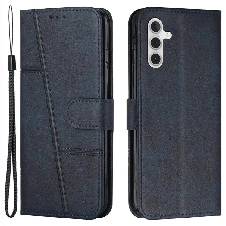 For Samsung Galaxy S24+ Cell Phone Case PU Leather Drop-proof Cover with Wallet