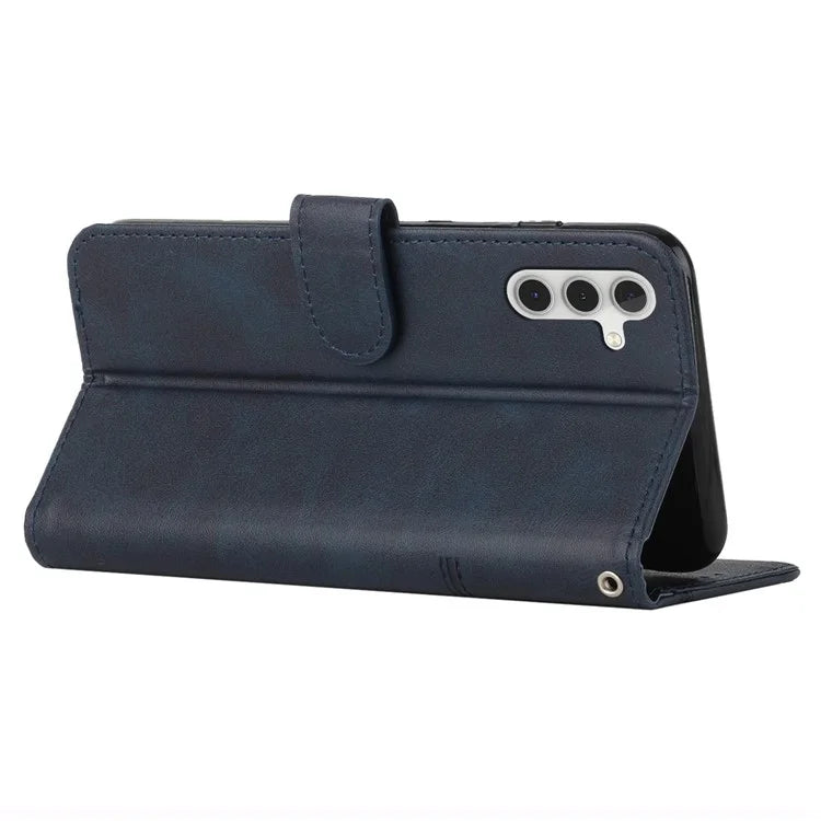 For Samsung Galaxy S24+ Cell Phone Case PU Leather Drop-proof Cover with Wallet