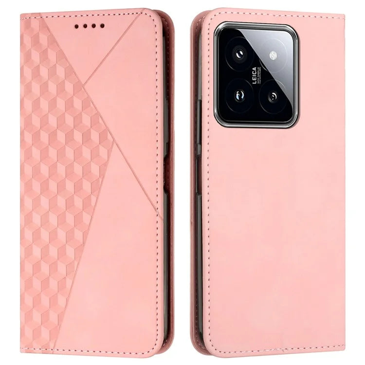 For Xiaomi 14 Pro Cell Phone Case Imprinted Pattern Skin-touch Wallet Leather Phone Shell