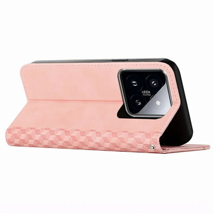 For Xiaomi 14 Pro Cell Phone Case Imprinted Pattern Skin-touch Wallet Leather Phone Shell