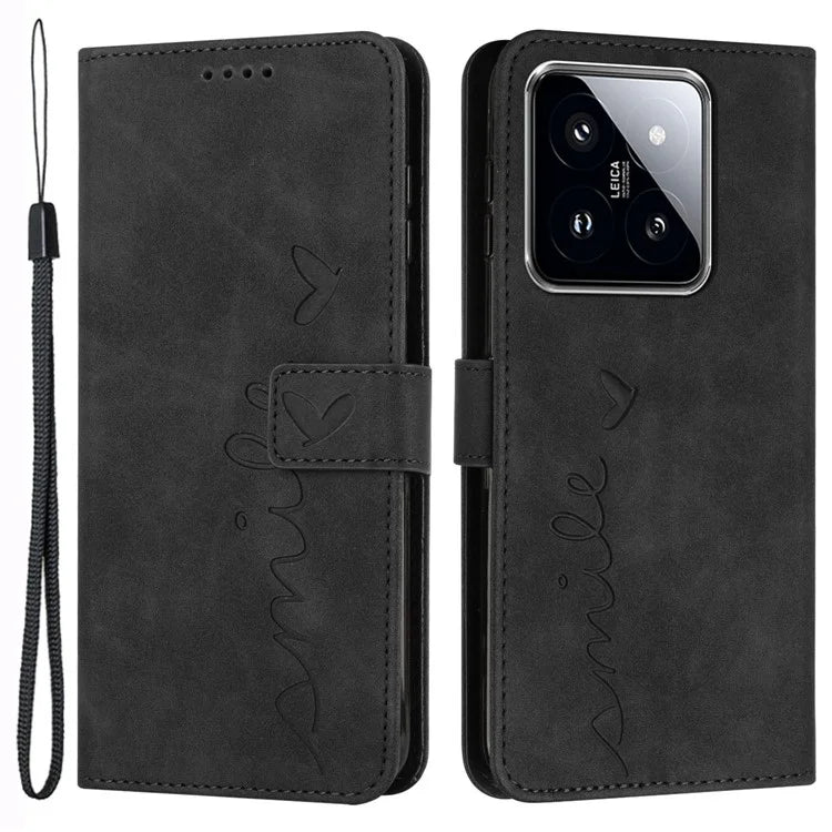 For Xiaomi 14 Pro Cell Phone Case Leather Drop-proof Cover with Wallet Stand