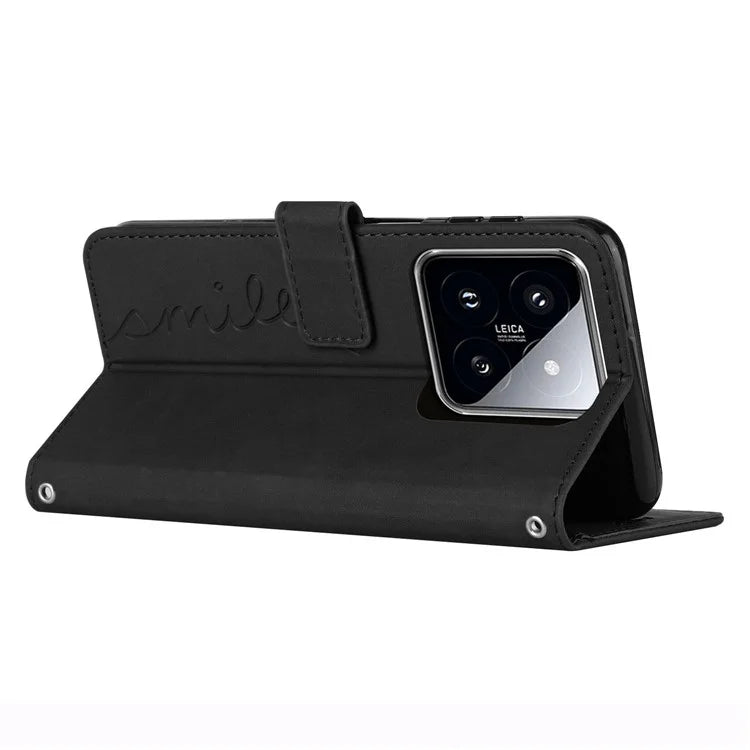 For Xiaomi 14 Pro Cell Phone Case Leather Drop-proof Cover with Wallet Stand