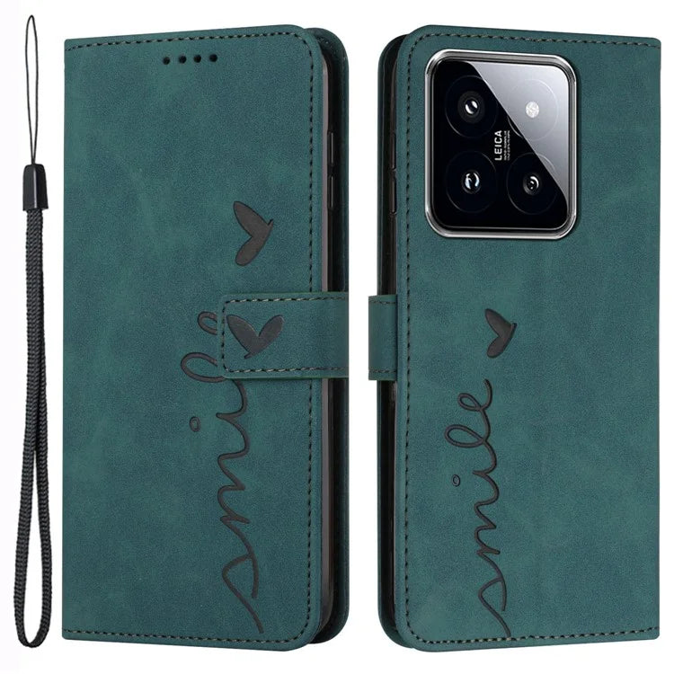 For Xiaomi 14 Pro Cell Phone Case Leather Drop-proof Cover with Wallet Stand