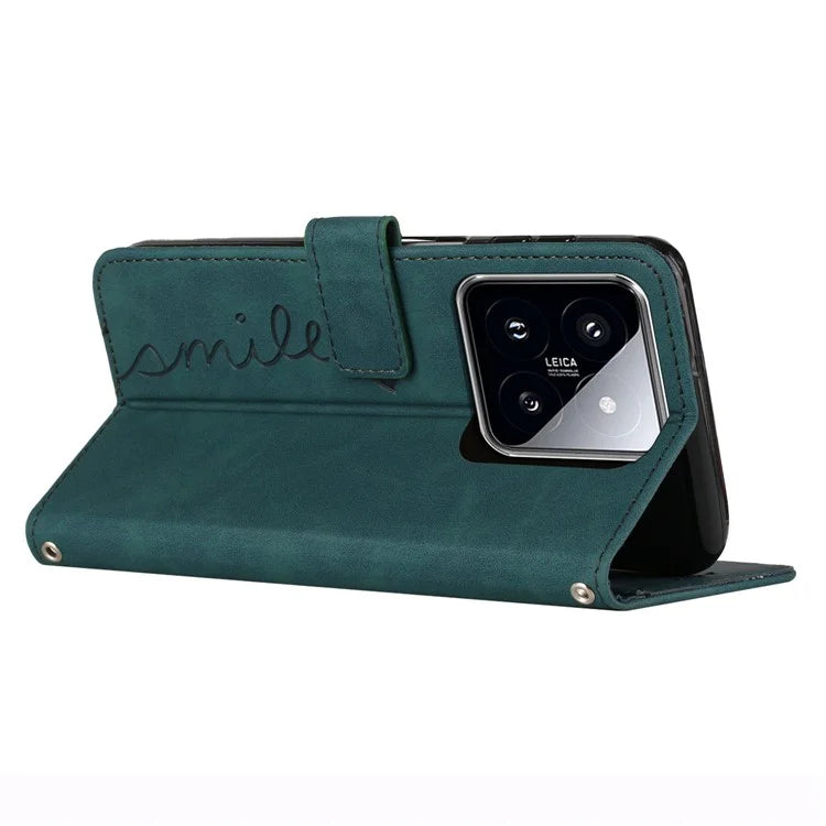 For Xiaomi 14 Pro Cell Phone Case Leather Drop-proof Cover with Wallet Stand