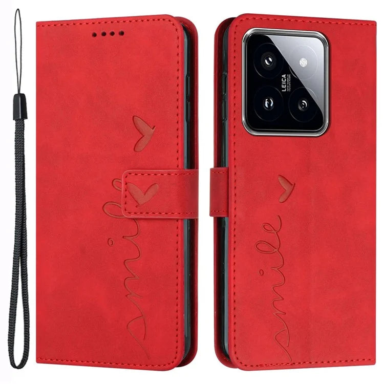 For Xiaomi 14 Pro Cell Phone Case Leather Drop-proof Cover with Wallet Stand