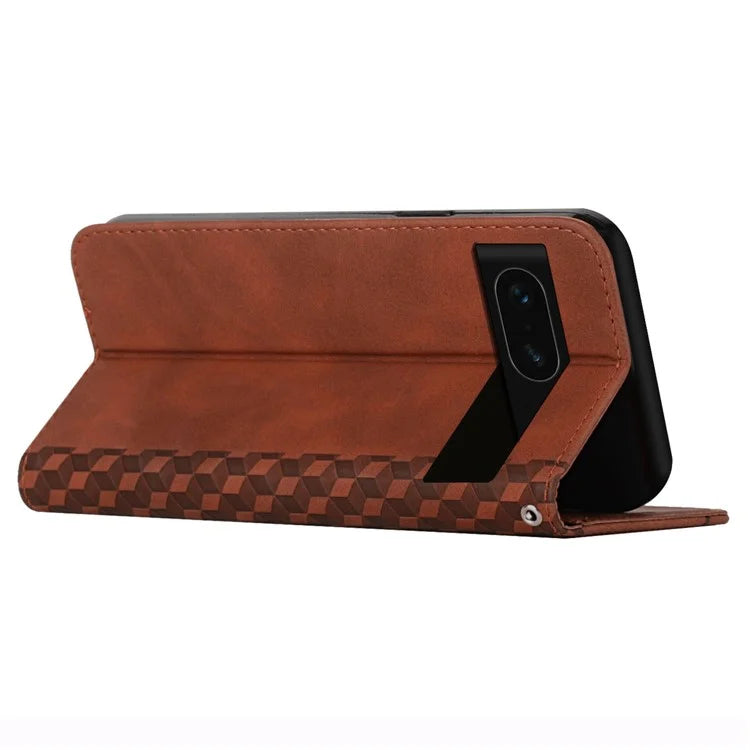 For Google Pixel 8a Cell Phone Case Magnetic Closing Flip Stand Wallet Leather Shell