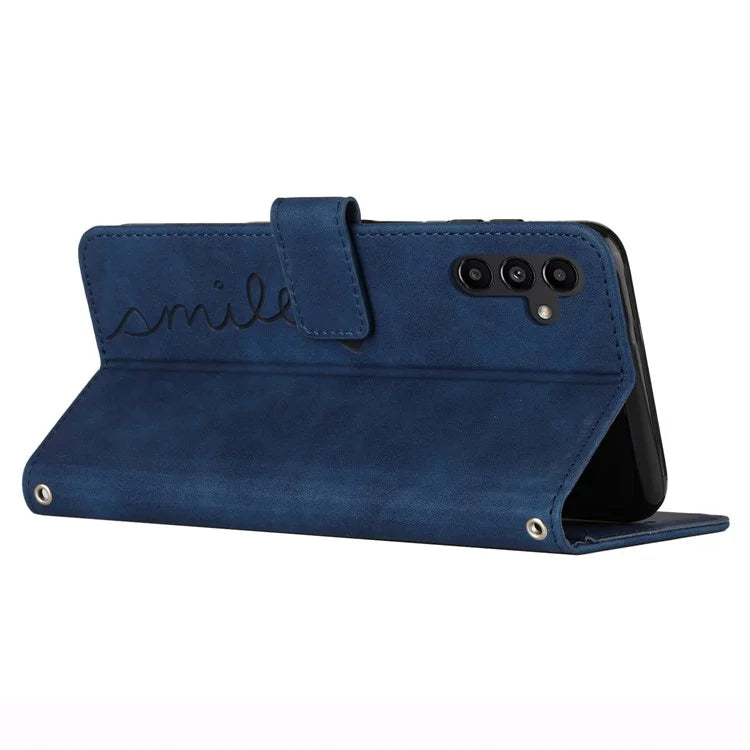 For Samsung Galaxy A25 5G (Global) (161.0 x 76.5 x 8.3mm) Cell Phone Case Magnetic Clasp Imprinted Leather Wallet Cover