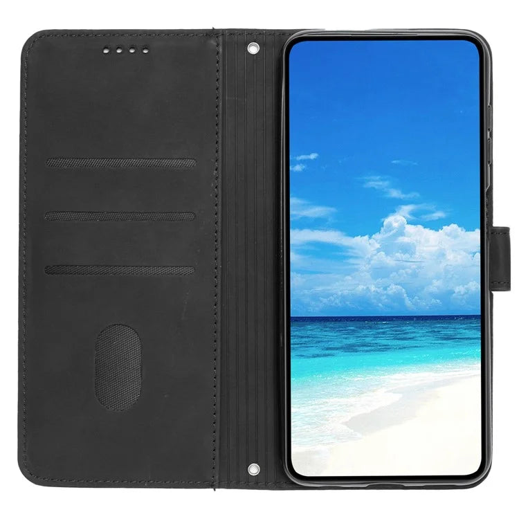 For Samsung Galaxy A25 5G (Global) (161.0 x 76.5 x 8.3mm) Cell Phone Case Magnetic Clasp Imprinted Leather Wallet Cover