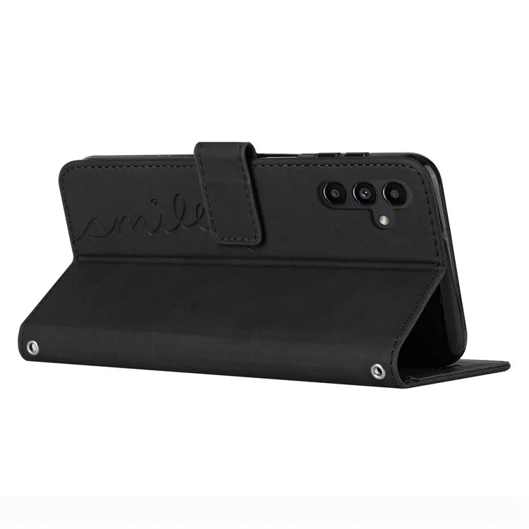For Samsung Galaxy A25 5G (Global) (161.0 x 76.5 x 8.3mm) Cell Phone Case Magnetic Clasp Imprinted Leather Wallet Cover