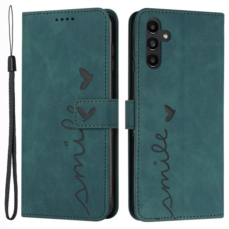For Samsung Galaxy A25 5G (Global) (161.0 x 76.5 x 8.3mm) Cell Phone Case Magnetic Clasp Imprinted Leather Wallet Cover