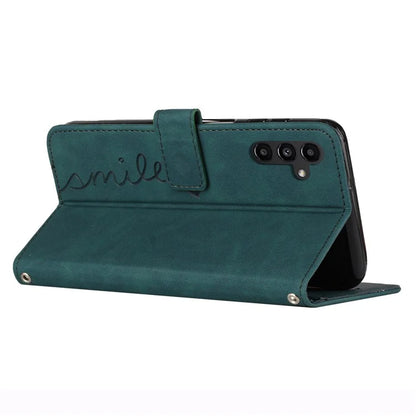 For Samsung Galaxy A25 5G (Global) (161.0 x 76.5 x 8.3mm) Cell Phone Case Magnetic Clasp Imprinted Leather Wallet Cover