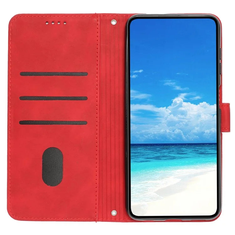 For Samsung Galaxy A25 5G (Global) (161.0 x 76.5 x 8.3mm) Cell Phone Case Magnetic Clasp Imprinted Leather Wallet Cover