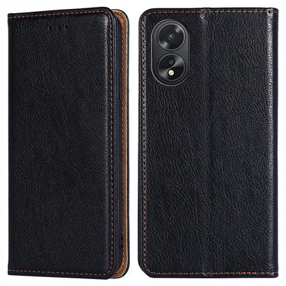 For Oppo A38 4G / A18 4G Cell Phone Case Solid Color Leather Wallet Stand Cover