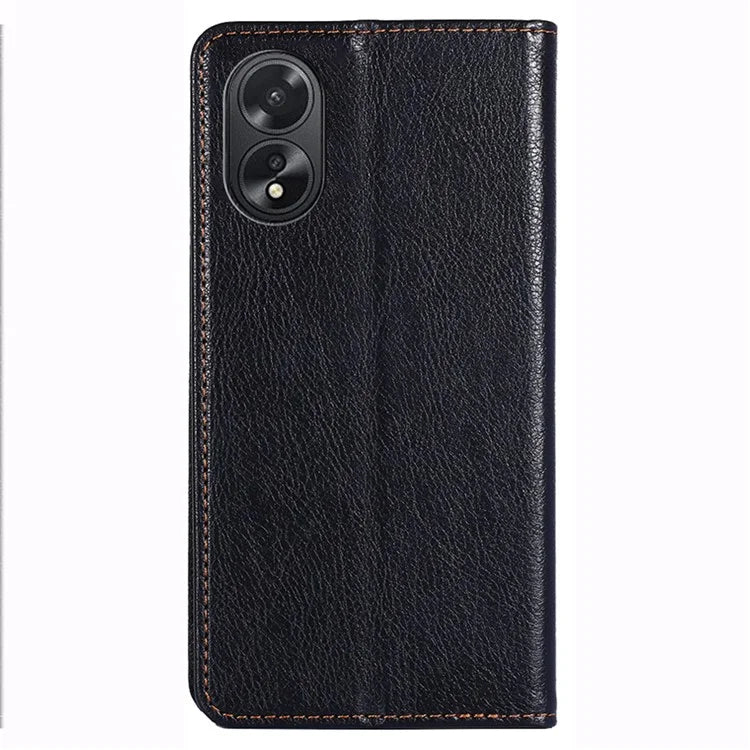 For Oppo A38 4G / A18 4G Cell Phone Case Solid Color Leather Wallet Stand Cover