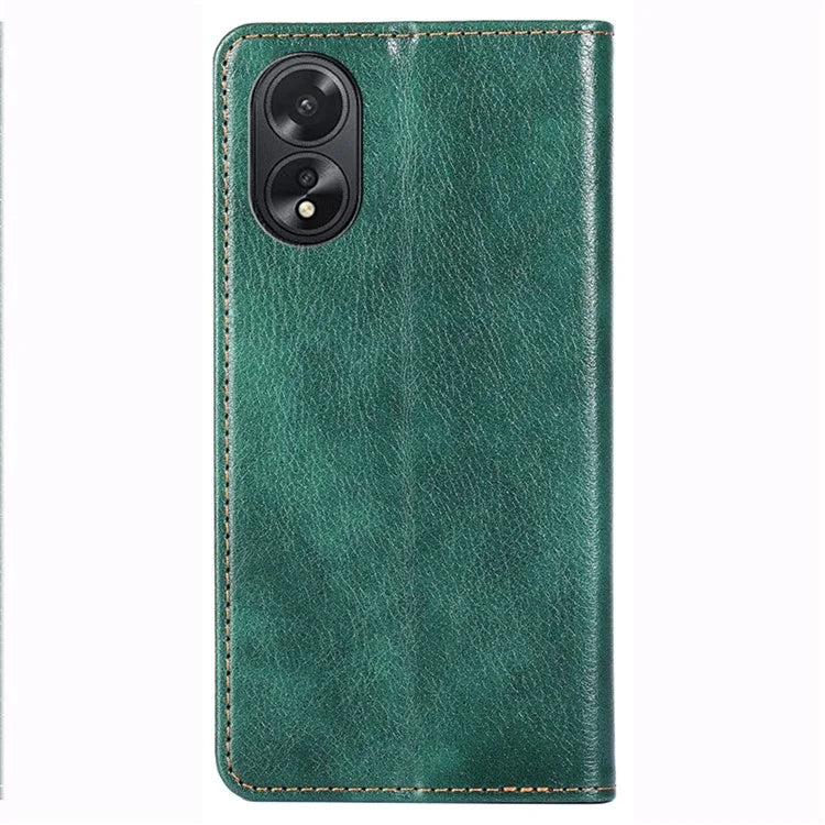 For Oppo A38 4G / A18 4G Cell Phone Case Solid Color Leather Wallet Stand Cover