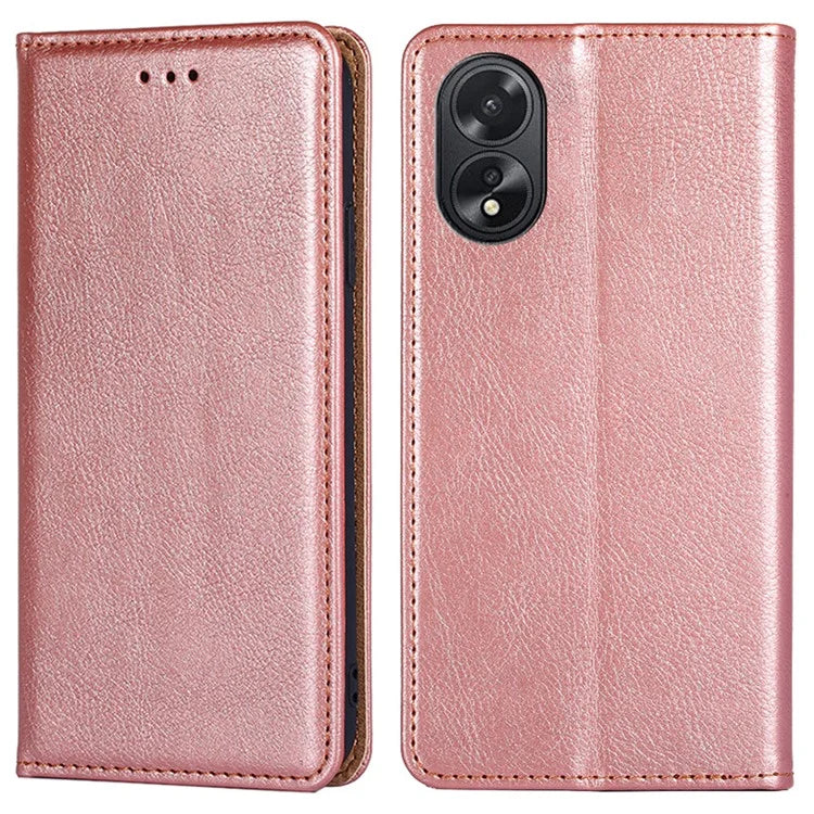 For Oppo A38 4G / A18 4G Cell Phone Case Solid Color Leather Wallet Stand Cover