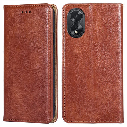 For Oppo A38 4G / A18 4G Cell Phone Case Solid Color Leather Wallet Stand Cover