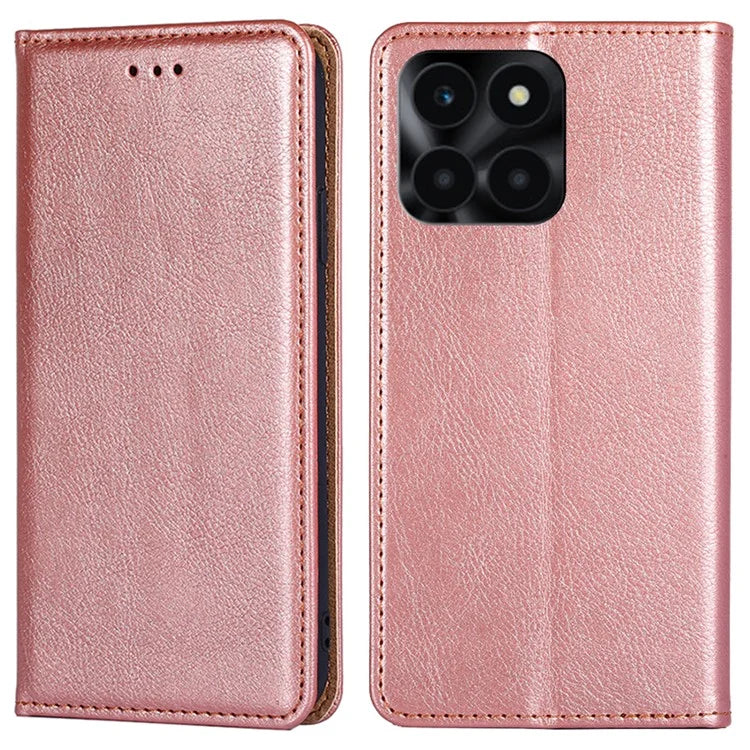For Honor X6a 4G Cell Phone Case PU Leather Wallet Shockproof Flip Stand Cover