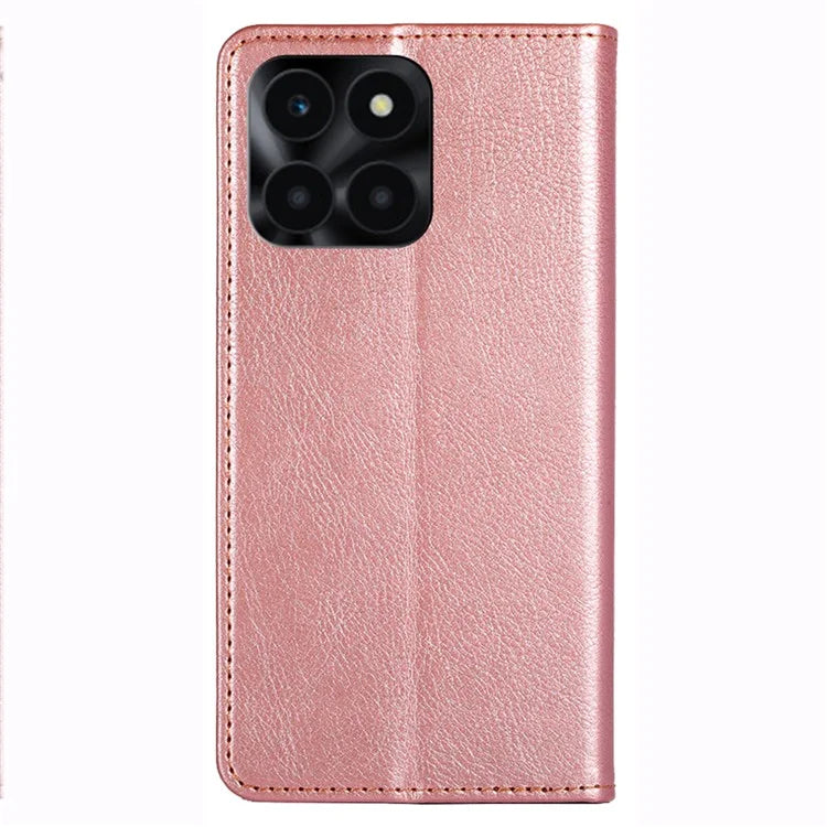 For Honor X6a 4G Cell Phone Case PU Leather Wallet Shockproof Flip Stand Cover