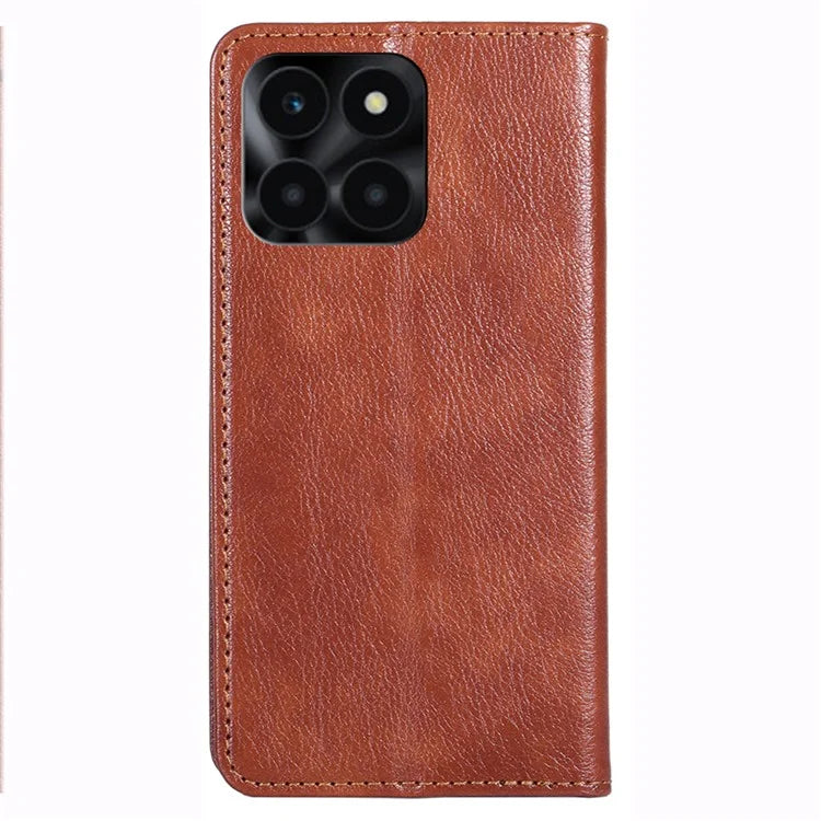 For Honor X6a 4G Cell Phone Case PU Leather Wallet Shockproof Flip Stand Cover