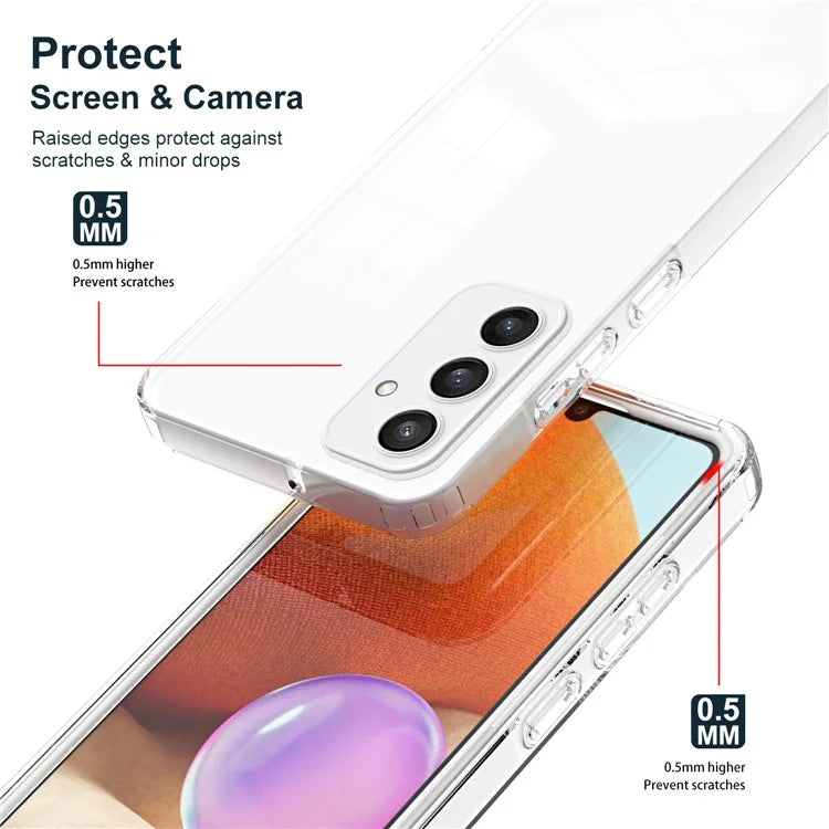 For Samsung Galaxy S24 Case TPU + PC Transparent Protective Phone Cover