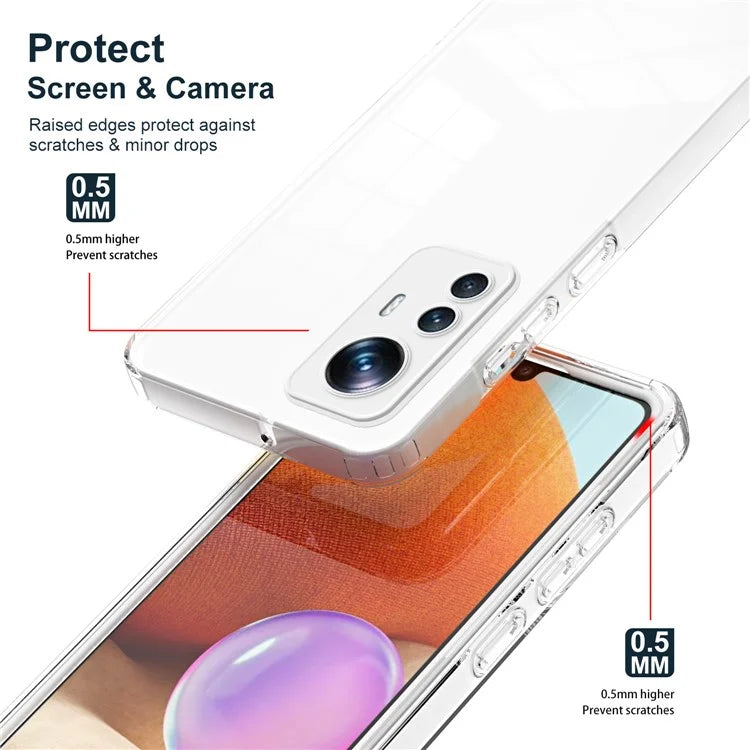 For Xiaomi 12T Pro 5G Clear Case Airbag Corner TPU + PC Phone Cover