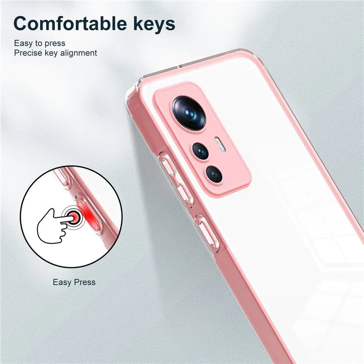 For Xiaomi 12T Pro 5G Clear Case Airbag Corner TPU + PC Phone Cover