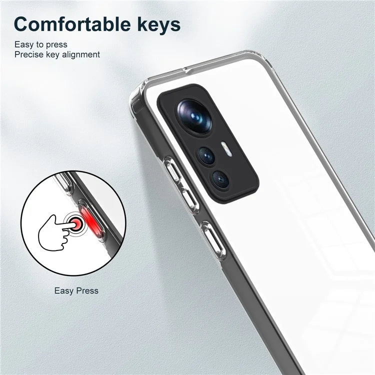 For Xiaomi 12T Pro 5G Clear Case Airbag Corner TPU + PC Phone Cover