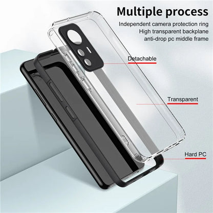 For Xiaomi 12T Pro 5G Clear Case Airbag Corner TPU + PC Phone Cover