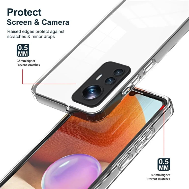 For Xiaomi 12T Pro 5G Clear Case Airbag Corner TPU + PC Phone Cover