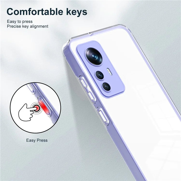 For Xiaomi 12T Pro 5G Clear Case Airbag Corner TPU + PC Phone Cover
