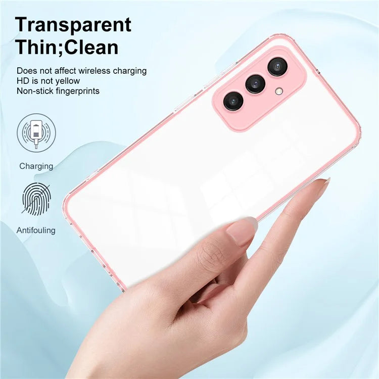 For Samsung Galaxy S24+ Case Colorful Frame Transparent Phone Cover