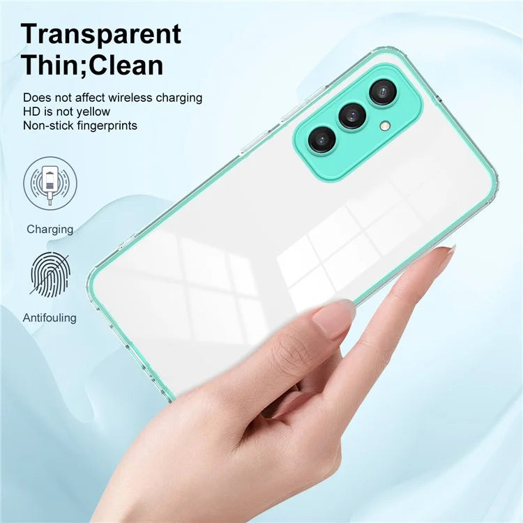 For Samsung Galaxy S24+ Case Colorful Frame Transparent Phone Cover