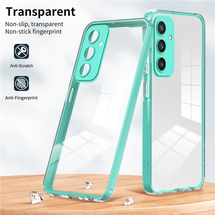 For Samsung Galaxy S24+ Case Colorful Frame Transparent Phone Cover