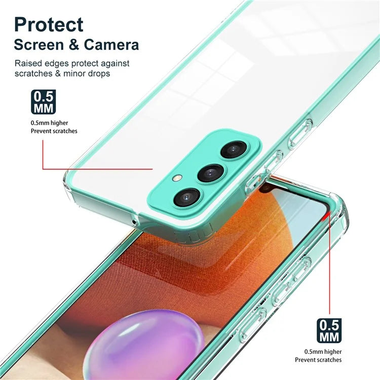 For Samsung Galaxy S24+ Case Colorful Frame Transparent Phone Cover