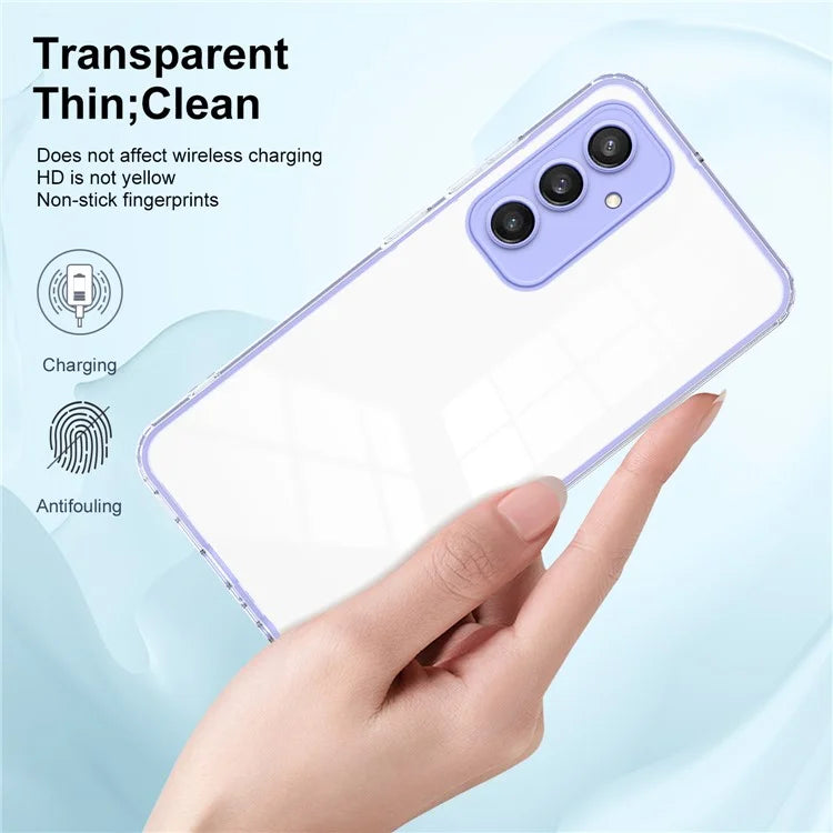 For Samsung Galaxy S24+ Case Colorful Frame Transparent Phone Cover