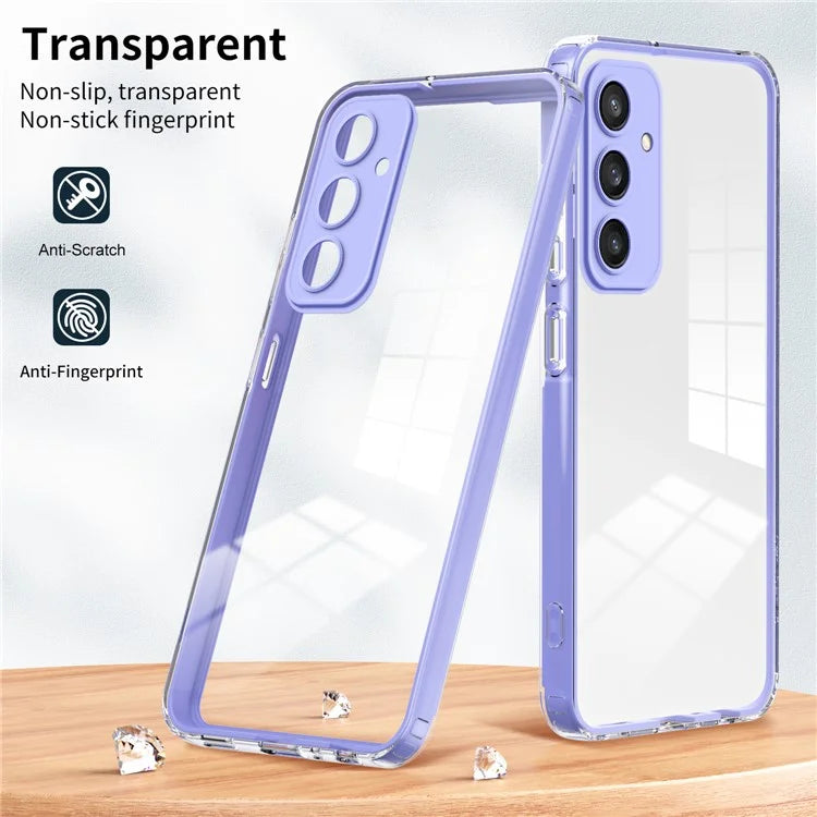 For Samsung Galaxy S24+ Case Colorful Frame Transparent Phone Cover