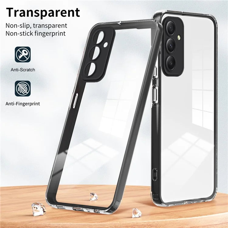 For Samsung Galaxy M34 5G / F34 5G Case Clear TPU Back PC Frame Phone Cover