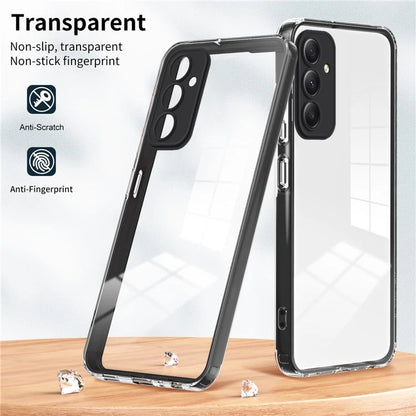 For Samsung Galaxy M34 5G / F34 5G Case Clear TPU Back PC Frame Phone Cover