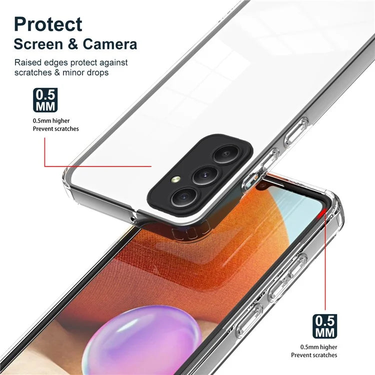 For Samsung Galaxy M34 5G / F34 5G Case Clear TPU Back PC Frame Phone Cover