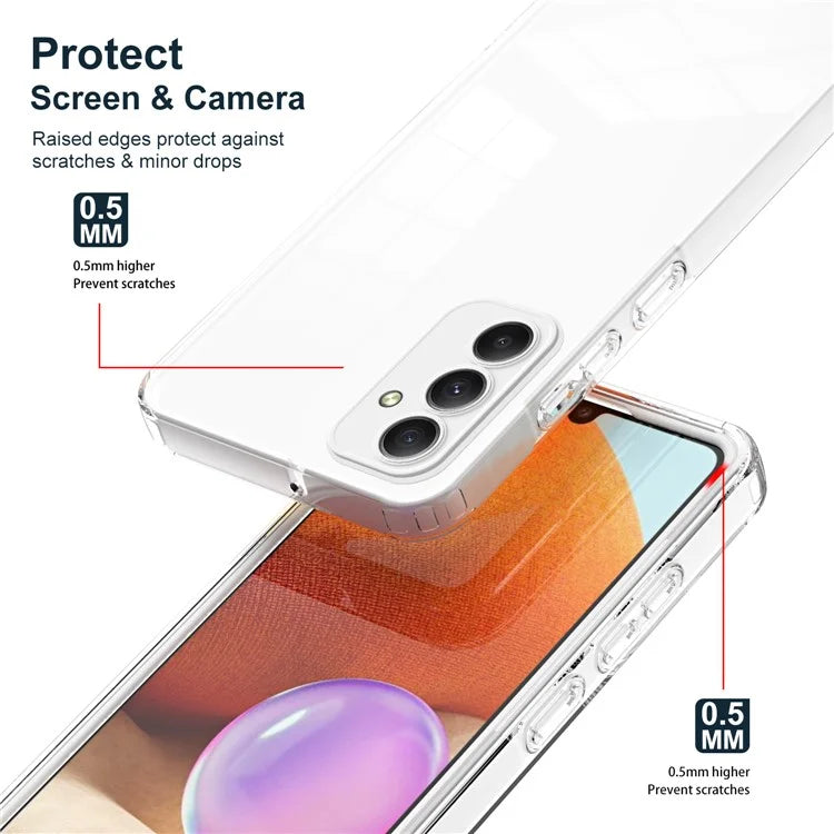 For Samsung Galaxy M34 5G / F34 5G Case Clear TPU Back PC Frame Phone Cover