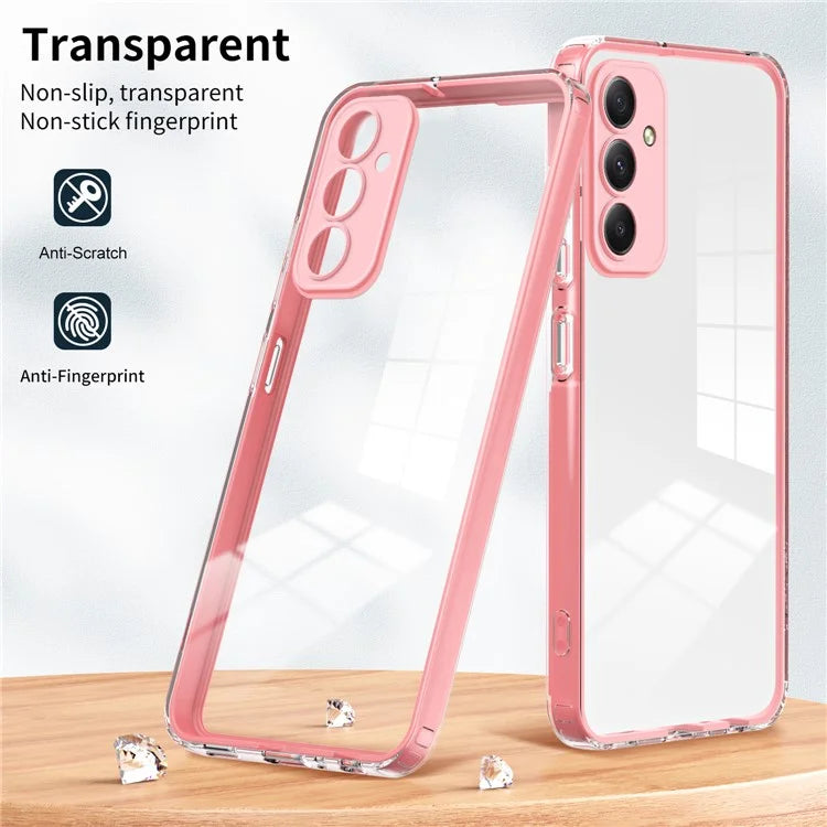 For Samsung Galaxy M34 5G / F34 5G Case Clear TPU Back PC Frame Phone Cover