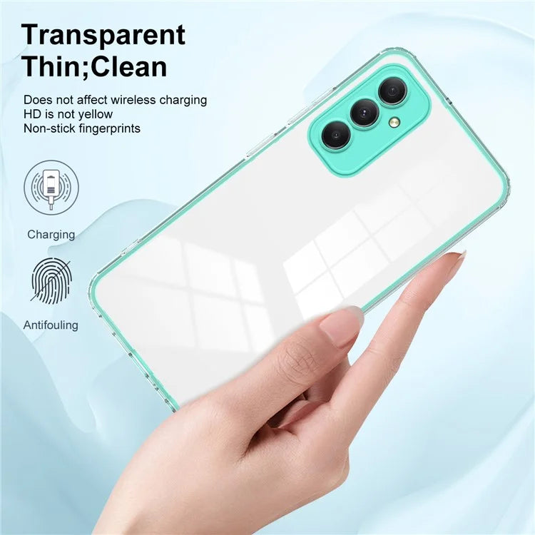 For Samsung Galaxy M34 5G / F34 5G Case Clear TPU Back PC Frame Phone Cover