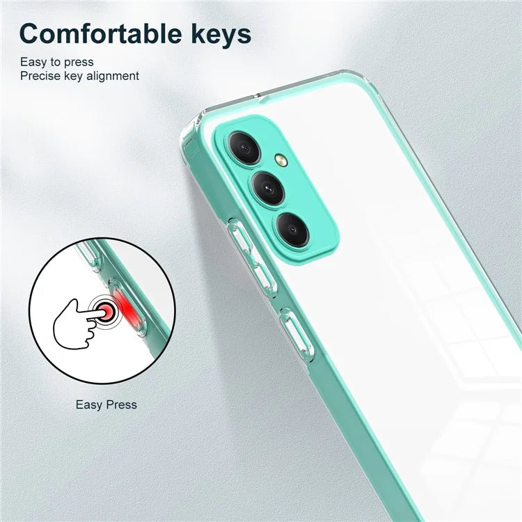 For Samsung Galaxy M34 5G / F34 5G Case Clear TPU Back PC Frame Phone Cover