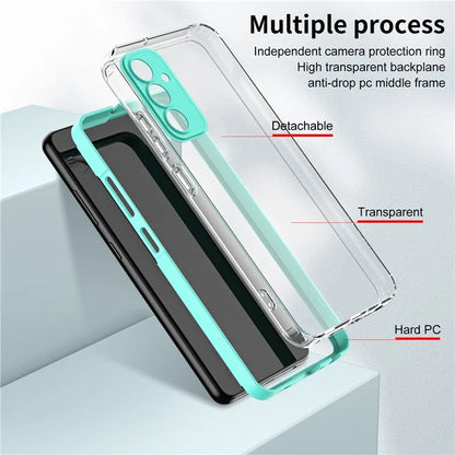 For Samsung Galaxy M34 5G / F34 5G Case Clear TPU Back PC Frame Phone Cover