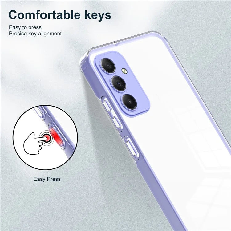 For Samsung Galaxy M34 5G / F34 5G Case Clear TPU Back PC Frame Phone Cover